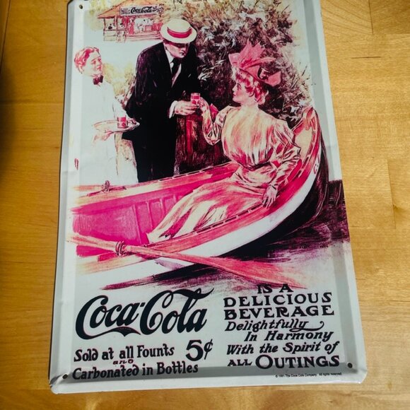 Vintage, collectible, Coca Cola, tin signs 8x12 - Picture 1 of 8